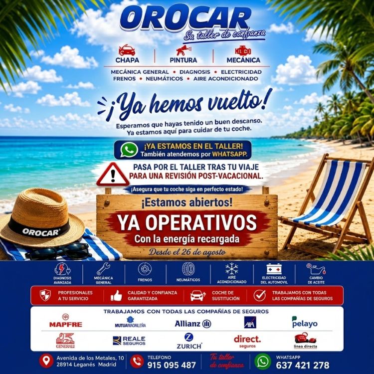 orocar de vuelta de las vacaciones